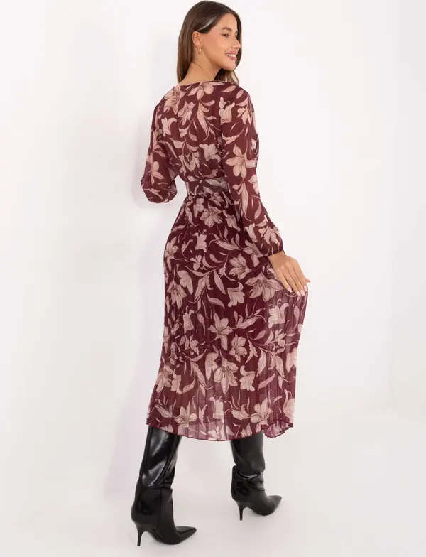 Italy Moda Dress-IT-SK-11389-1.28P-burgundy