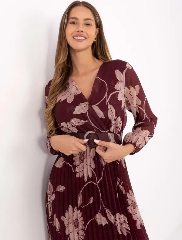 Italy Moda Dress-IT-SK-11389.27P-burgundy