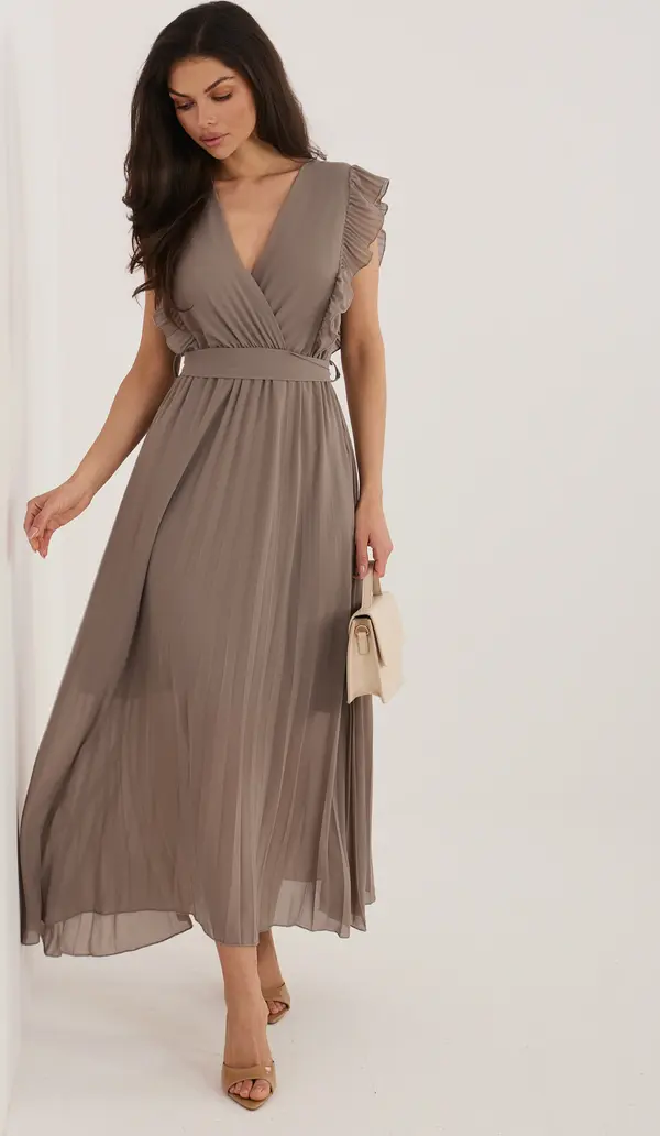 RUE PARIS Dress-IT-SK-13166.85-dark beige