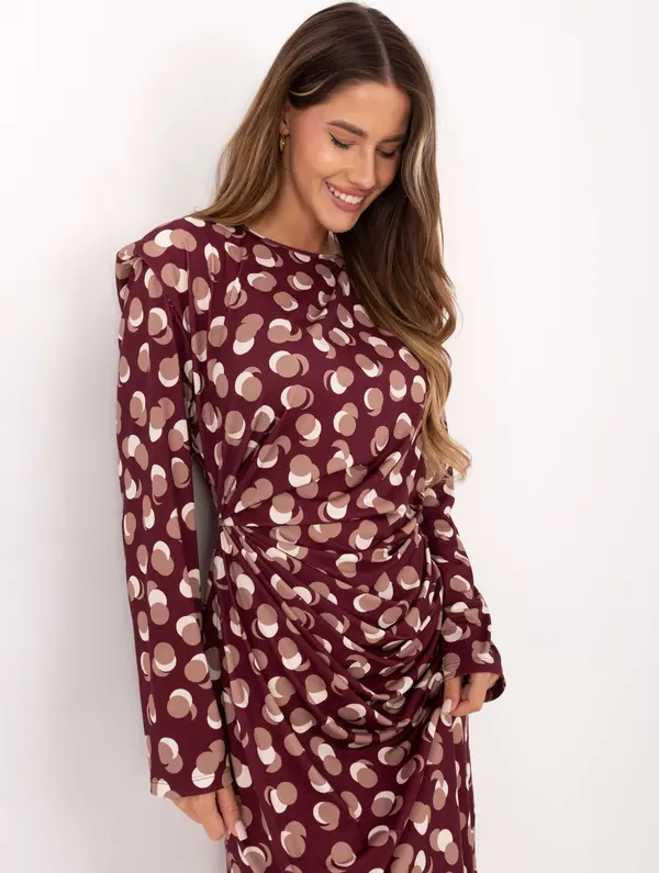 RUE PARIS Dress-IT-SK-20057.21P-burgundy