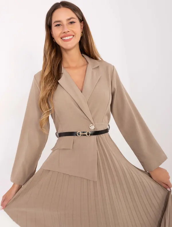 Italy Moda Dress-IT-SK-21599.80-beige