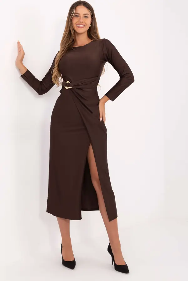 Italy Moda Dress-IT-SK-21609.83-dark brown