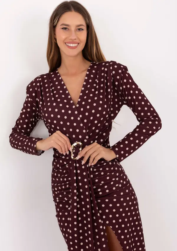 Italy Moda Dress-IT-SK-21625-3.27-burgundy