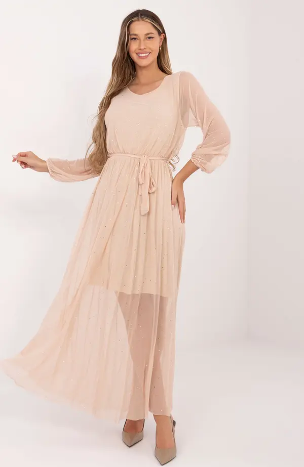 Italy Moda Dress-IT-SK-21807.22-beige