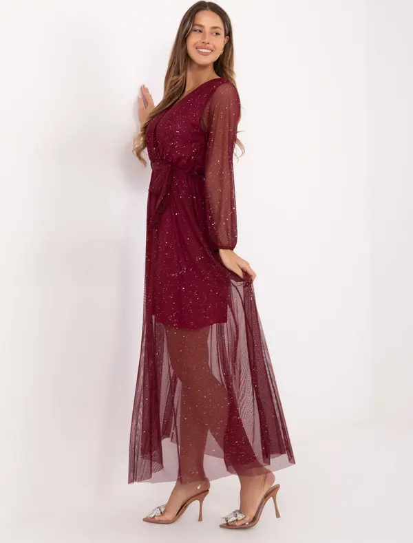 Italy Moda Dress-IT-SK-21808.01-burgundy