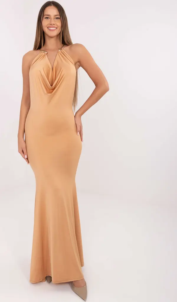 Italy Moda Dress-IT-SK-21859.01P-camel