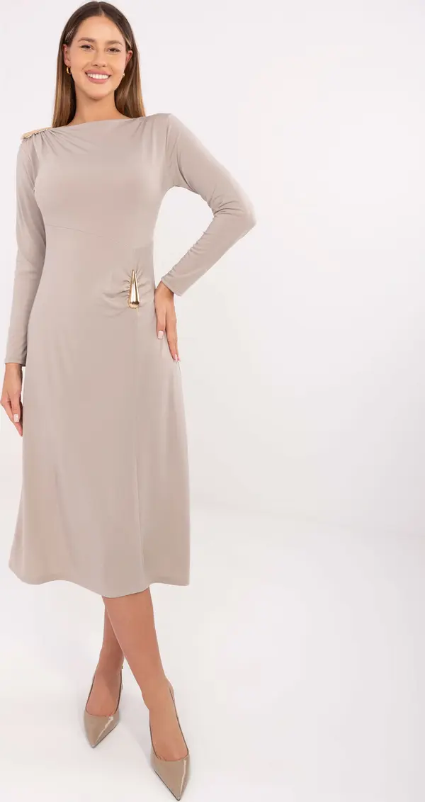 Italy Moda Dress-IT-SK-21900.00-beige