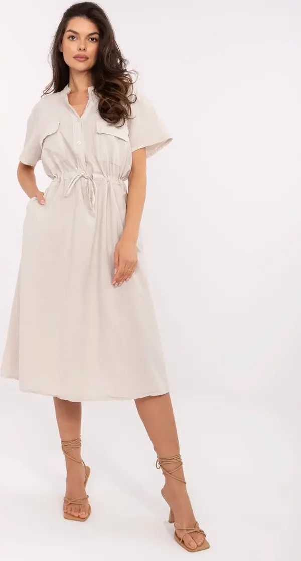 Italy Moda Dress-MI-SK-109898.68-beige