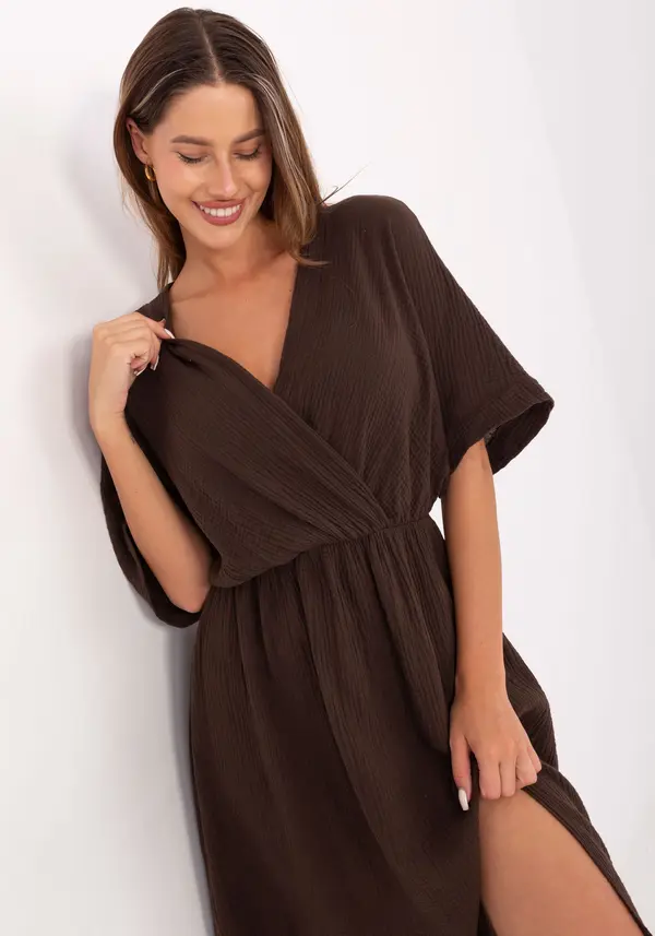 Italy Moda Dress-MI-SK-121008.84-dark brown