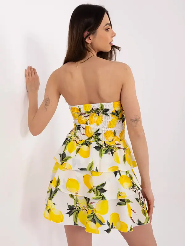 Italy Moda Dress-MI-SK-23708.60-ecru