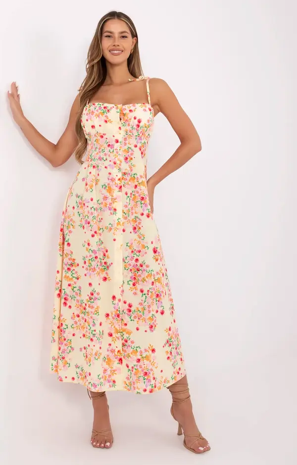 Italy Moda Dress-MI-SK-23817-1.88-light yellow