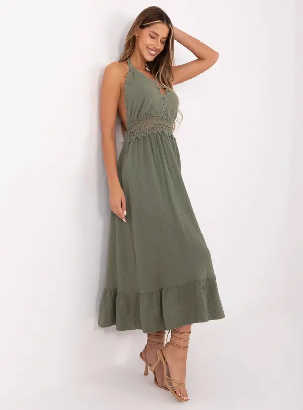 Italy Moda Dress-MI-SK-88573.83-khaki