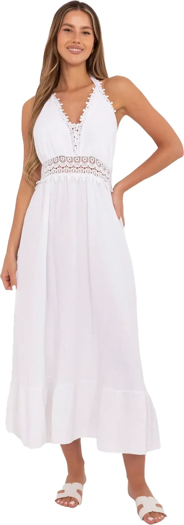 Italy Moda Dress-MI-SK-88573.83-white