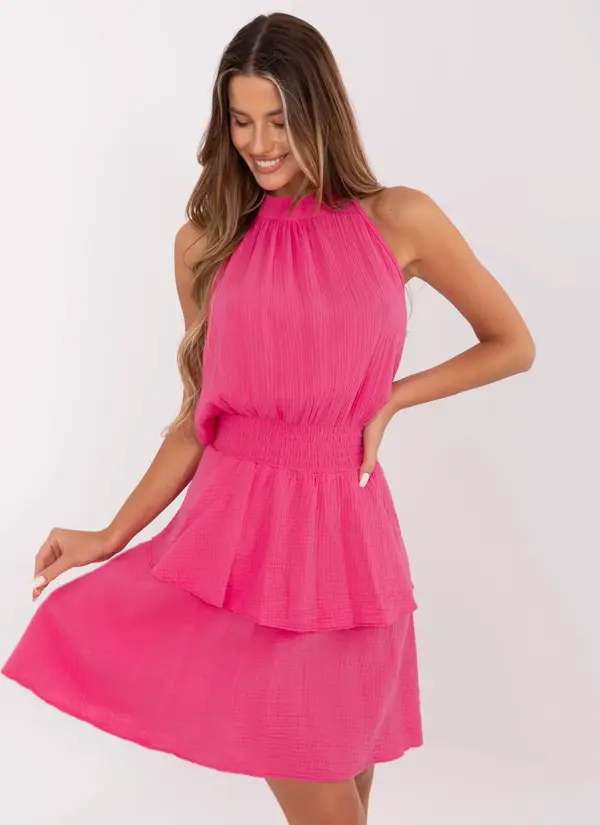 Italy Moda Dress-MI-SK-92166.71P-fuchsia
