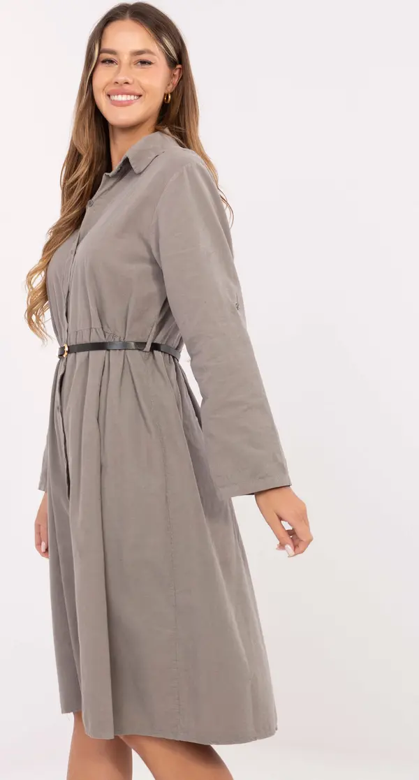 Italy Moda Dress-MI-SK-92400.17-dark beige