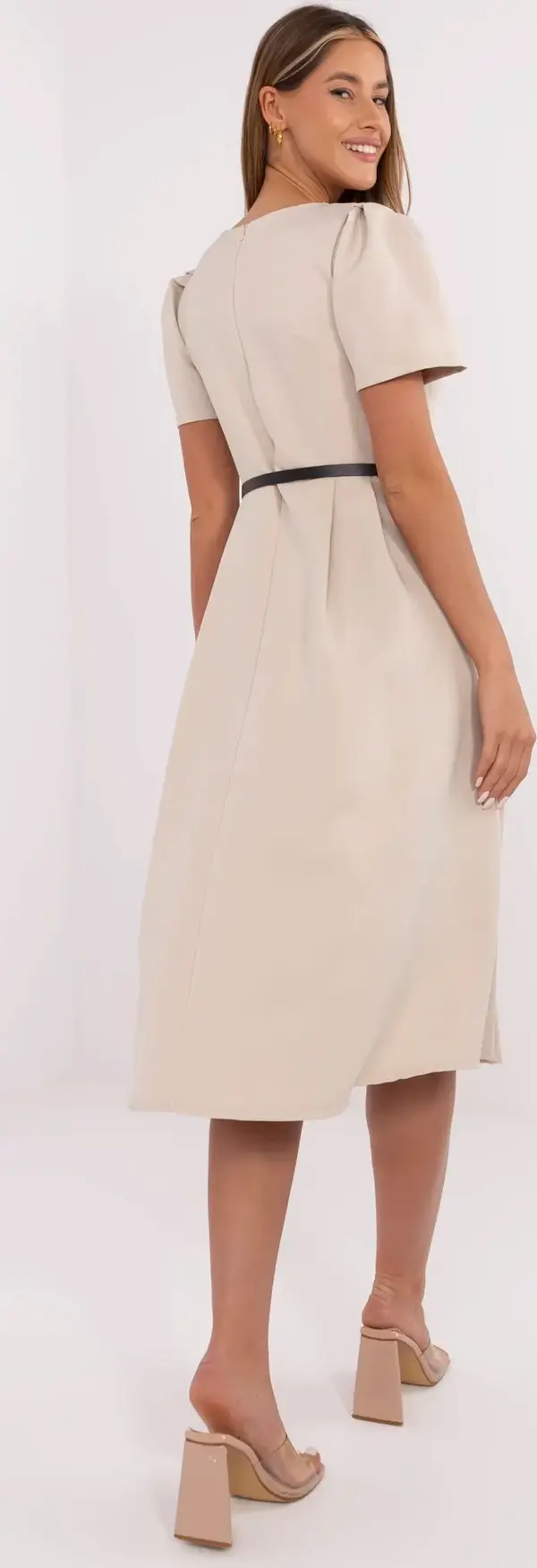 Italy Moda Dress-MI-SK-A2328.41-beige
