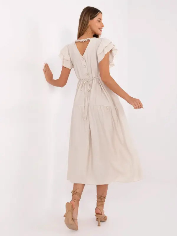 Italy Moda Dress-MI-SK-A2489.21-beige