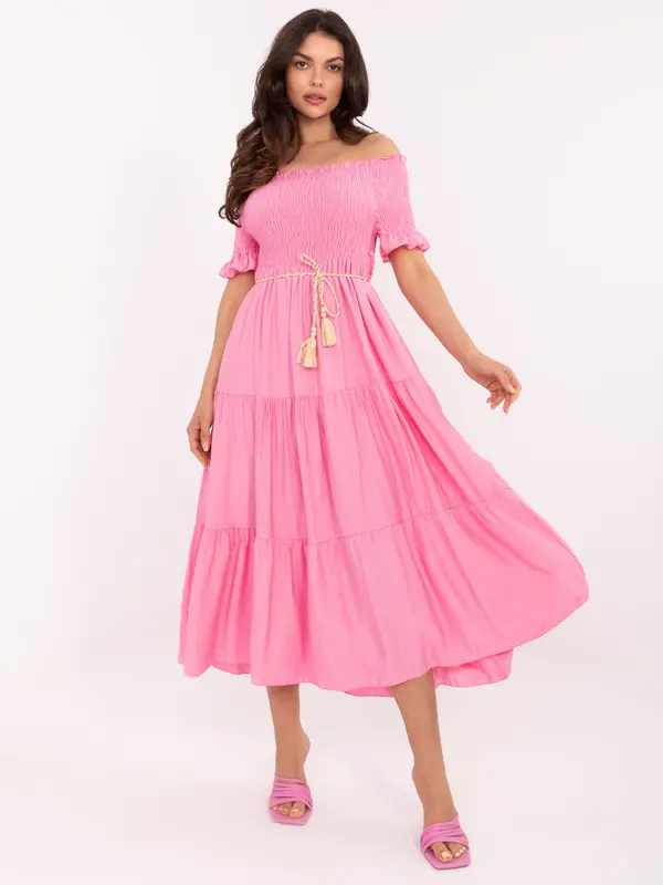 Italy Moda Dress-MI-SK-A2609.96-pink