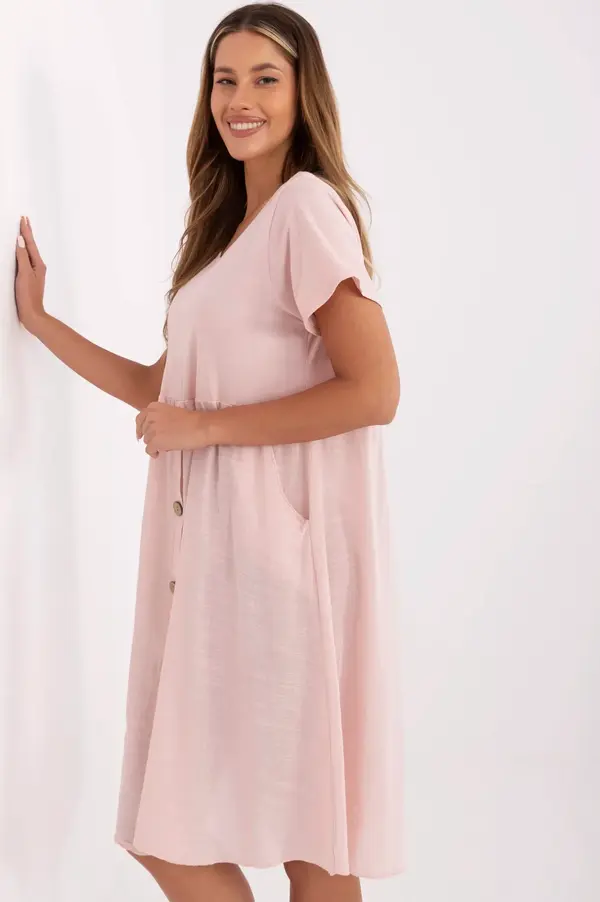 Italy Moda Dress-MO-SK-1005.67-light pink