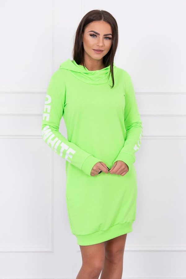 marka niezdefiniowana Dress off White Green Neon