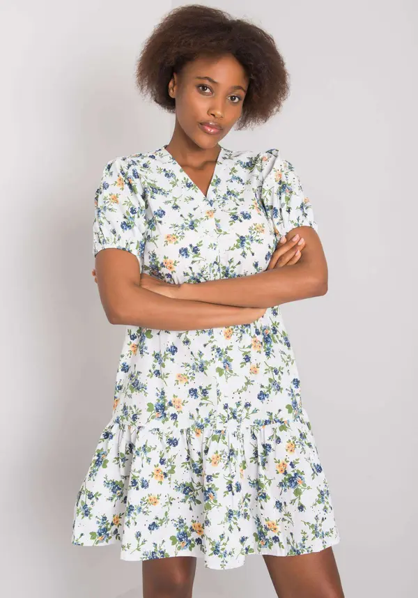 RUE PARIS Dress-RO-SK-2508.38P-white-green