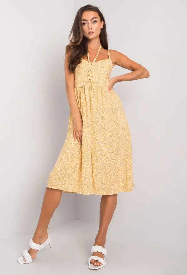 RUE PARIS Dress-RO-SK-8009-1.87P-Yellow