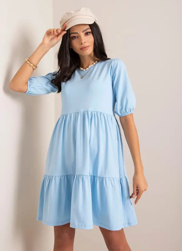 RUE PARIS Dress-RV-SK-5587.93-Light Blue