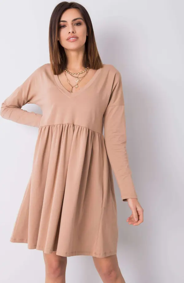 RUE PARIS Dress-RV-SK-6008.19X-camel