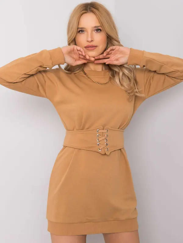 RUE PARIS Dress-RV-SK-6179.09-camel