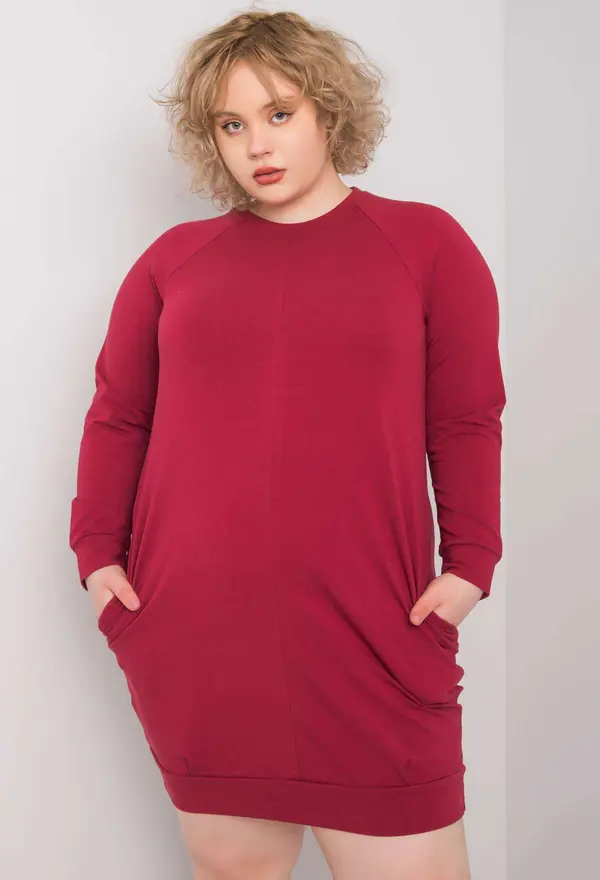 BASIC Feel Good Dress-RV-SK-6296.99-burgundy