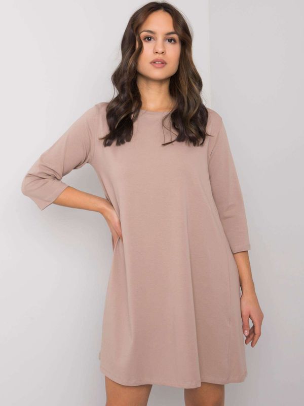 RUE PARIS Dress-RV-SK-7321.70-dark beige