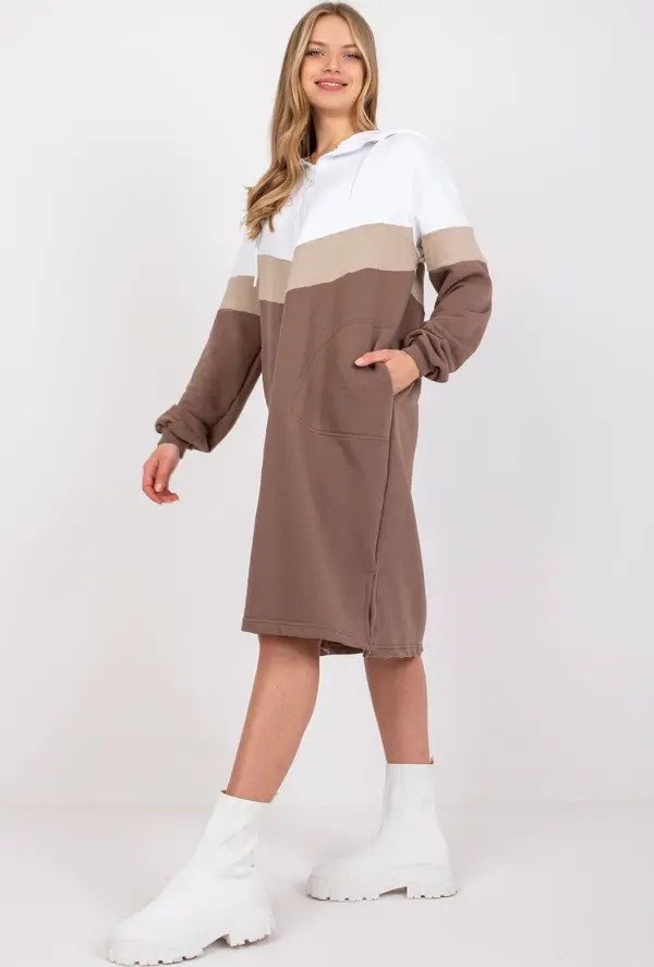 RUE PARIS Dress-RV-SK-7462.00-white-brown