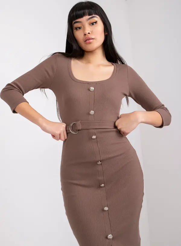 RUE PARIS Dress-RV-SK-7523.91-brown