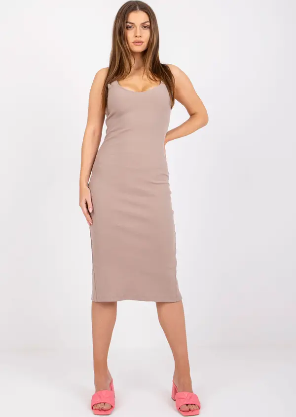RUE PARIS Dress-RV-SK-7531.54-dark beige