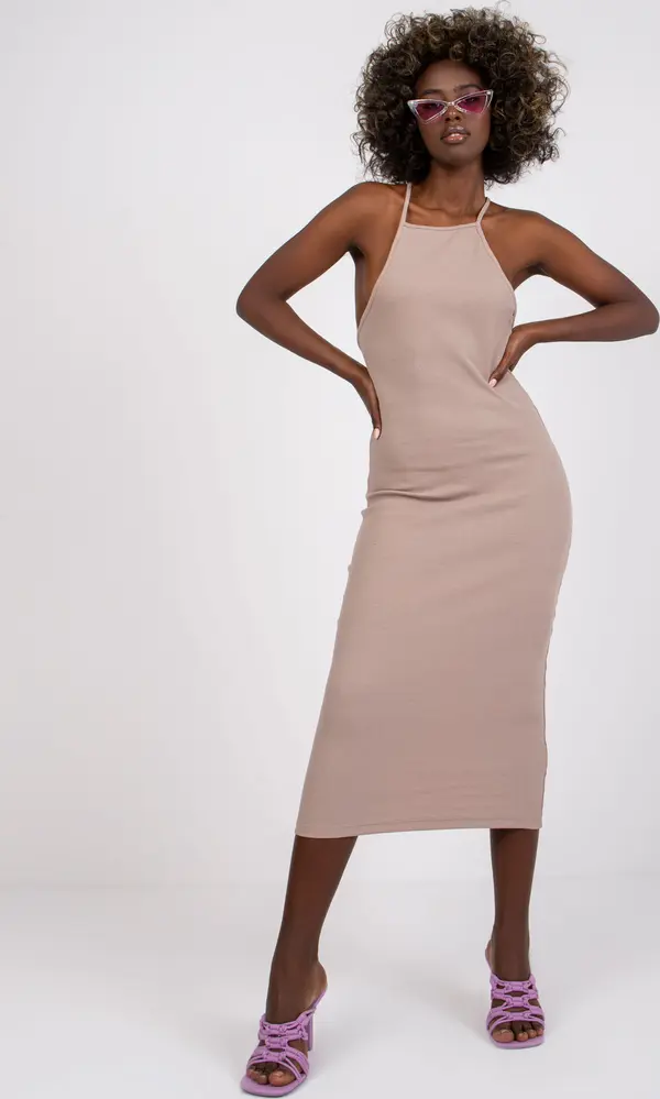 RUE PARIS Dress-RV-SK-7562.20X-dark beige