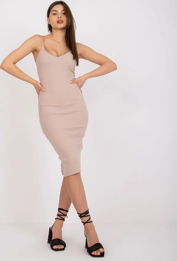 RUE PARIS Dress-RV-SK-7687.30-beige