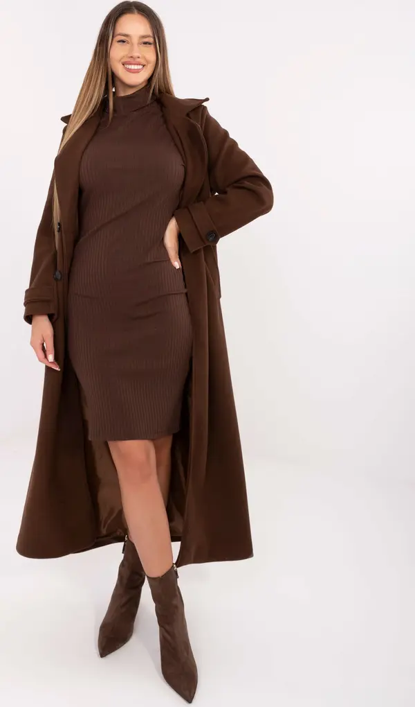 RUE PARIS Dress-RV-SK-A1048.83-dark brown