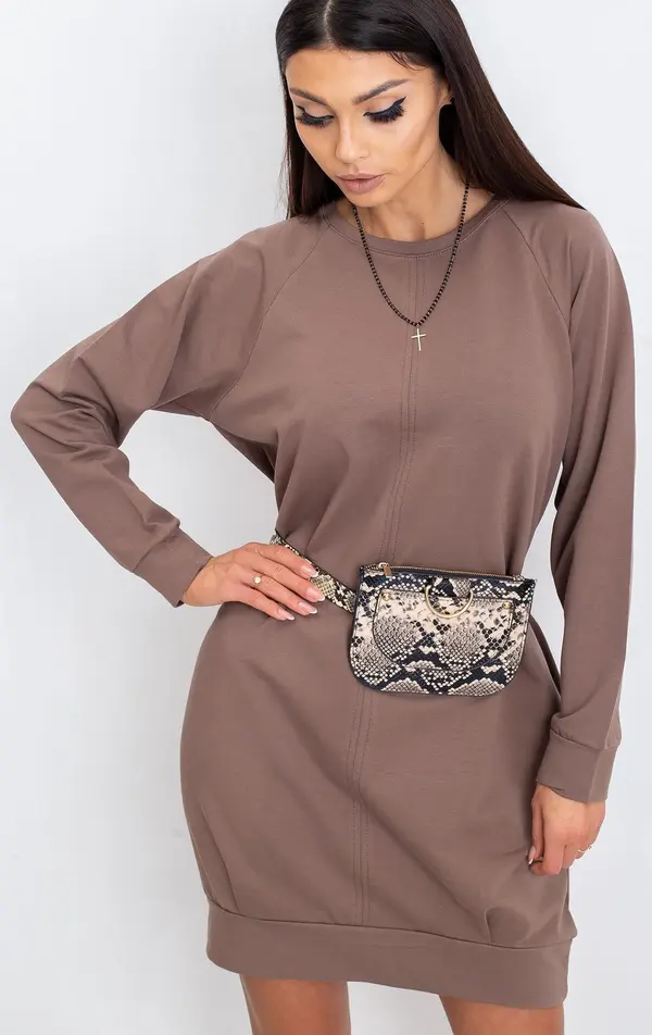 BASIC Feel Good Dress-RV-TU-5184.93P-brown