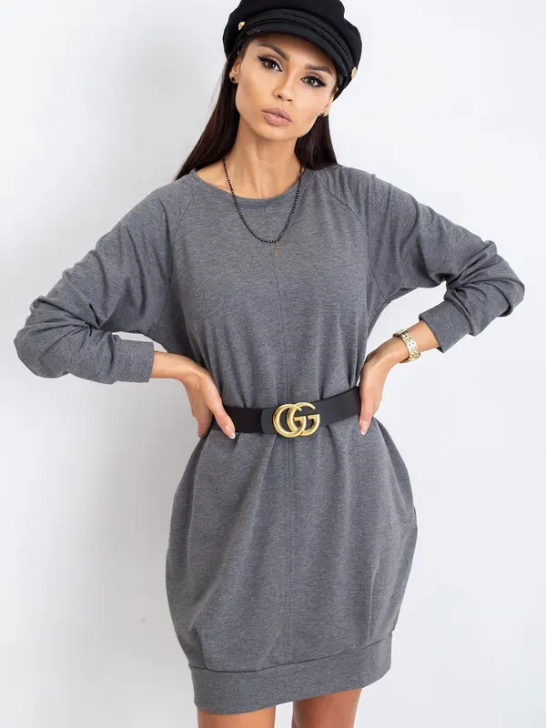 BASIC Feel Good Dress-RV-TU-5184.93P-dark gray