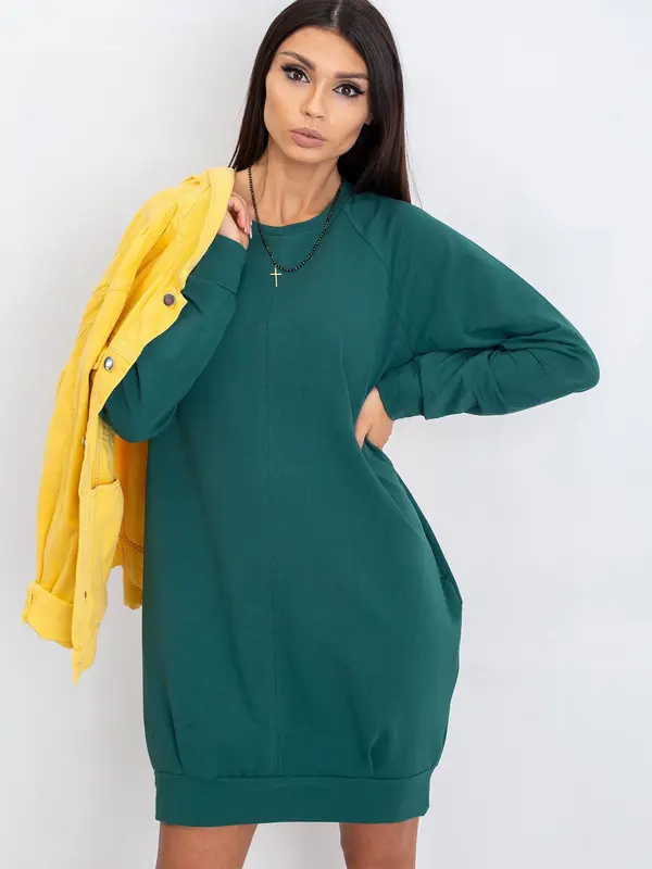 BASIC Feel Good Dress-RV-TU-5184.93P-dark green