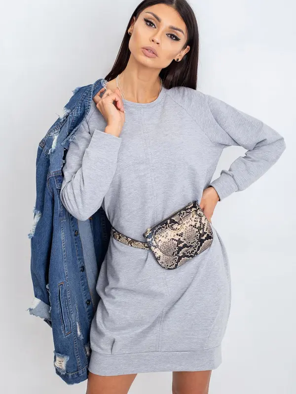 BASIC Feel Good Dress-RV-TU-5184.93P-gray