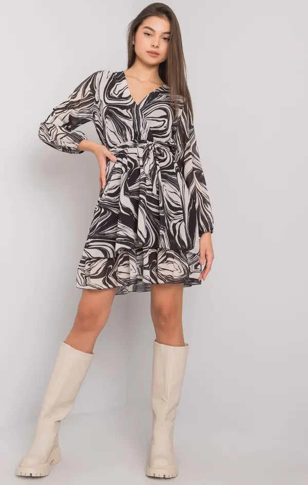 Och Bella Dress-TW-SK-BI-2635.49P-black-beige