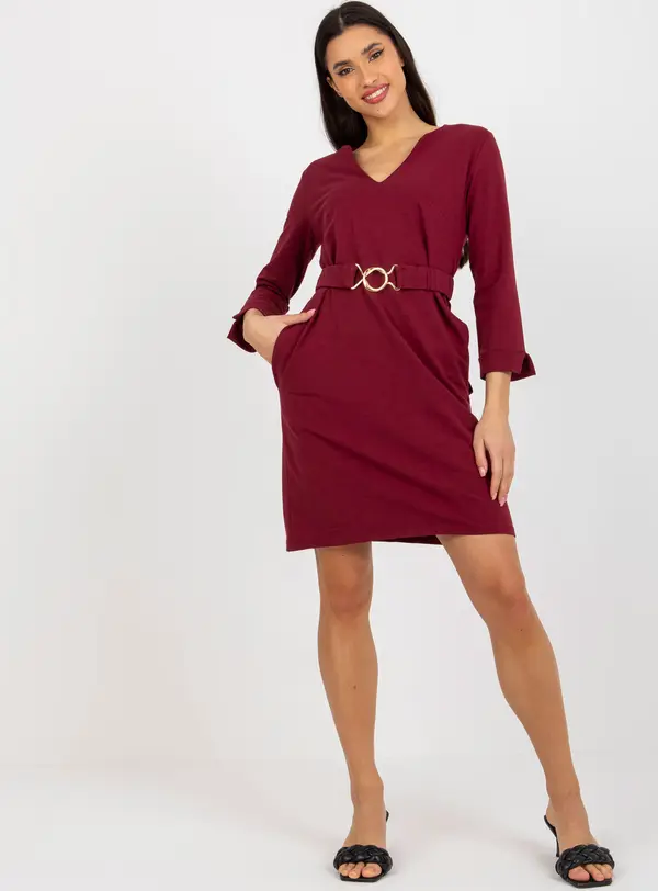 Och Bella Dress-TW-SK-BL-1011.17-burgundy