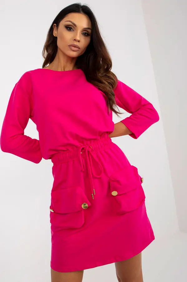 Och Bella Dress-TW-SK-OB-037.20-fuchsia