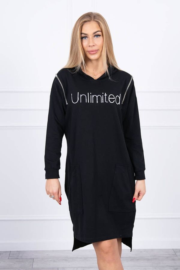 marka niezdefiniowana Dress with unlimited black inscription