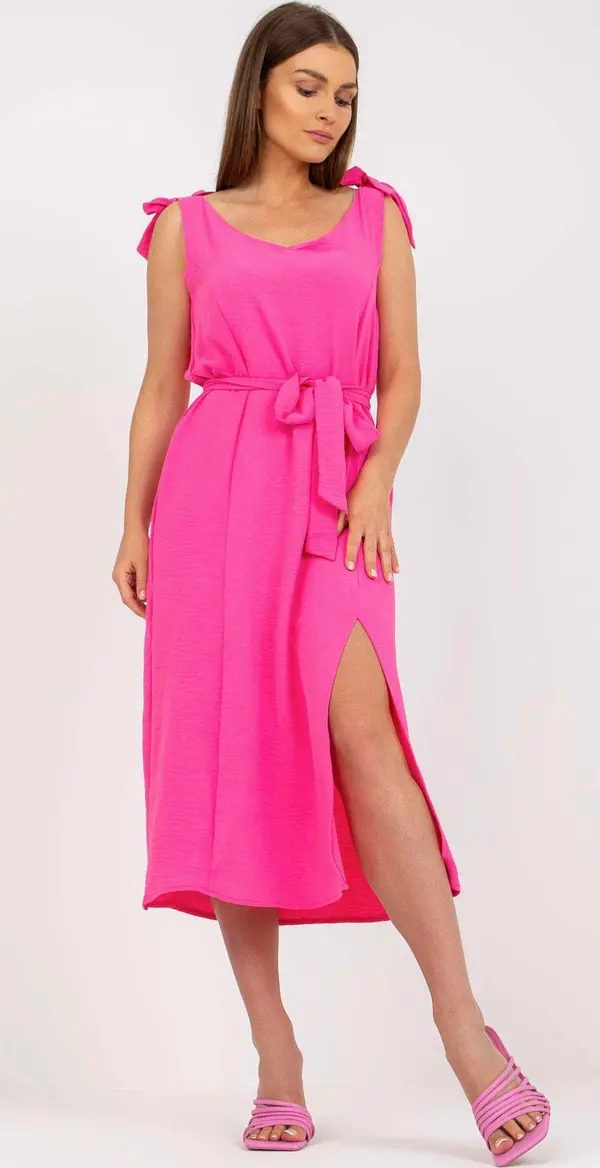 RUE PARIS Dress-WN-SK-1211.58-fluo pink