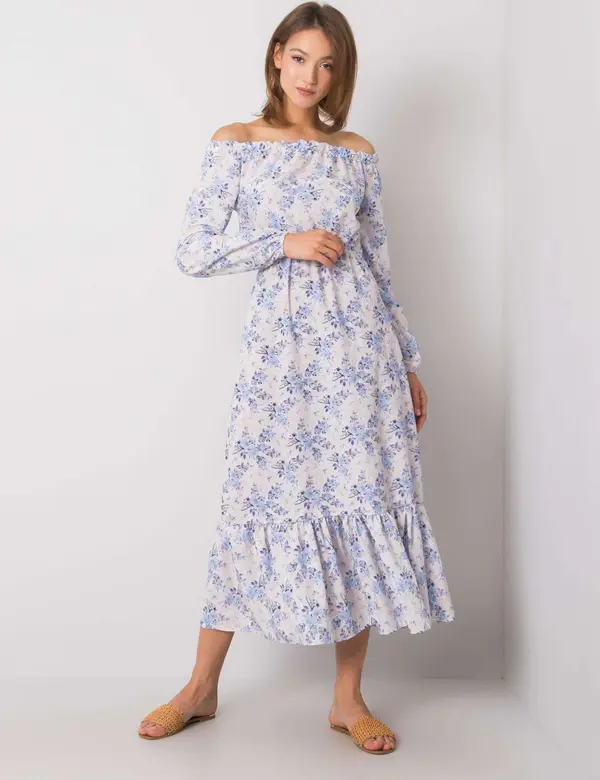 RUE PARIS Dress-WN-SK-840-1.36P-light blue