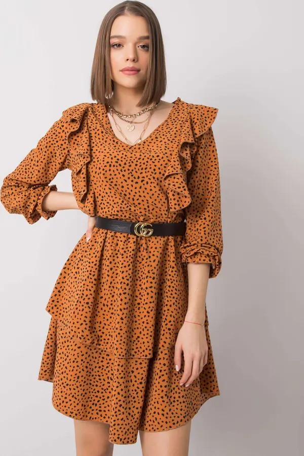 RUE PARIS Dress-WN-SK-R824.68-light brown