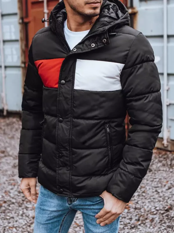 DStreet DStreet Kurtka męska zimowa pikowana czarna