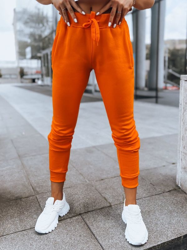 DStreet DStreet Spodnie damskie dresowe FITS pomarańczowe